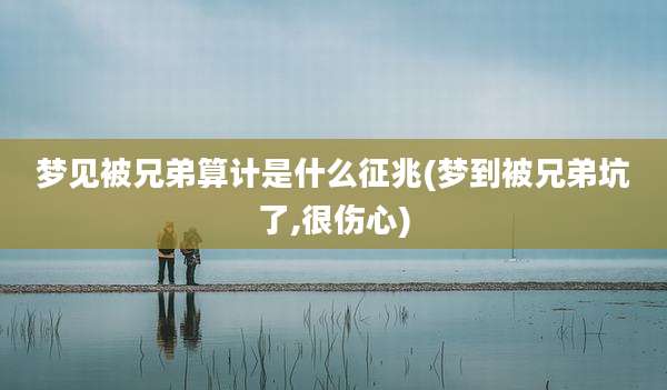 梦见被兄弟算计是什么征兆(梦到被兄弟坑了,很伤心)