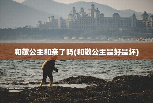 和敬公主和亲了吗(和敬公主是好是坏)
