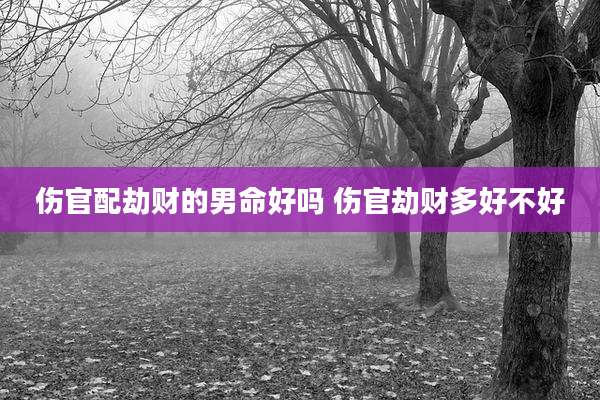 伤官配劫财的男命好吗 伤官劫财多好不好