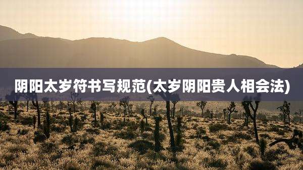 阴阳太岁符书写规范(太岁阴阳贵人相会法)