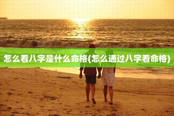 怎么看八字是什么命格(怎么通过八字看命格)