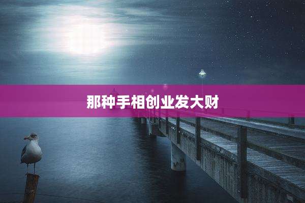 那种手相创业发大财