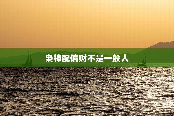 枭神配偏财不是一般人