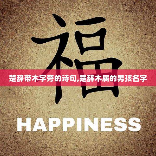 楚辞带木字旁的诗句,楚辞木属的男孩名字
