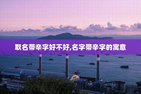 取名带辛字好不好,名字带辛字的寓意