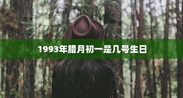1993年腊月初一是几号生日