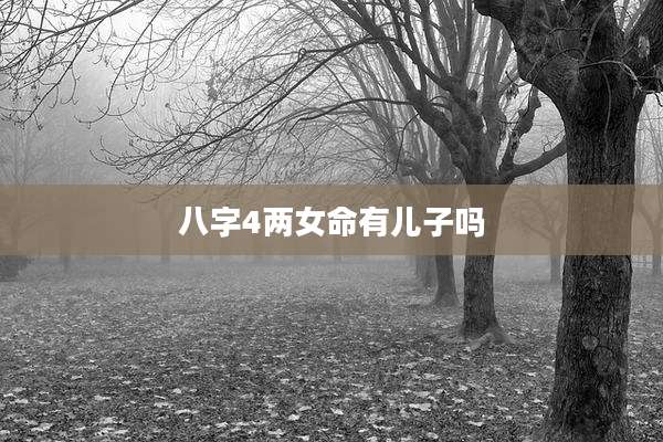 八字4两女命有儿子吗