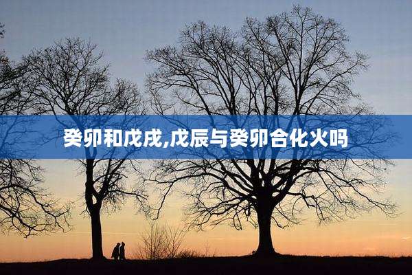 癸卯和戊戌,戊辰与癸卯合化火吗