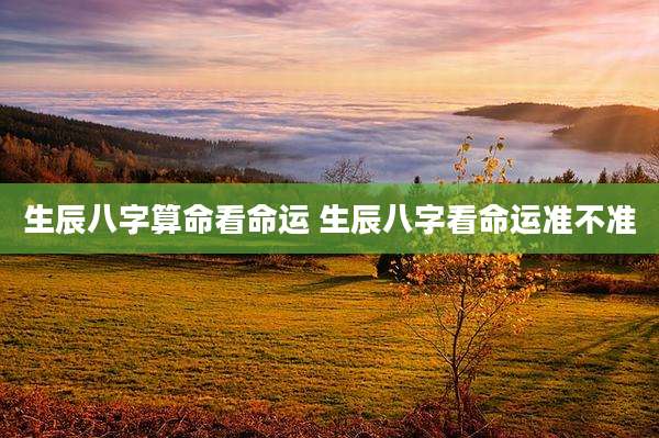 生辰八字算命看命运 生辰八字看命运准不准