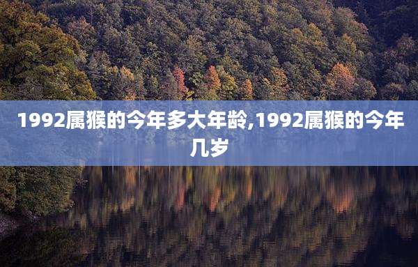 1992属猴的今年多大年龄,1992属猴的今年几岁