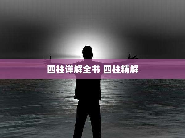四柱详解全书 四柱精解