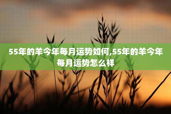55年的羊今年每月运势如何,55年的羊今年每月运势怎么样