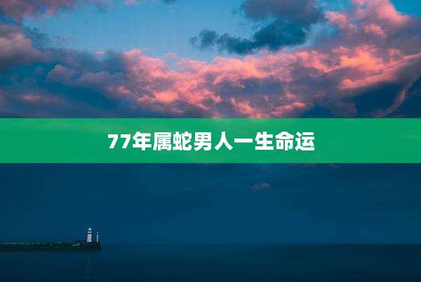 77年属蛇男人一生命运