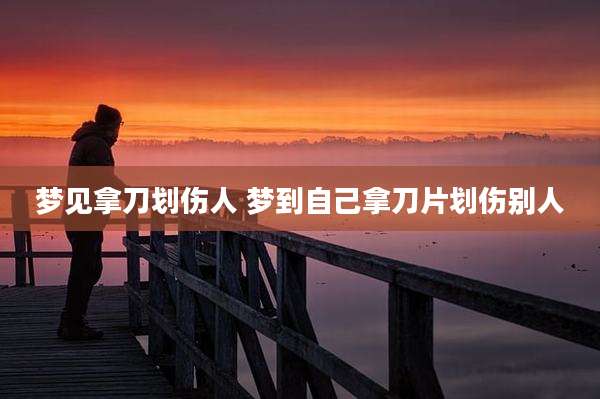 梦见拿刀划伤人 梦到自己拿刀片划伤别人