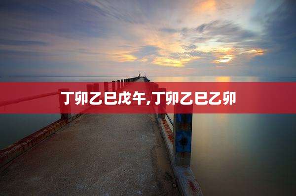 丁卯乙巳戊午,丁卯乙巳乙卯