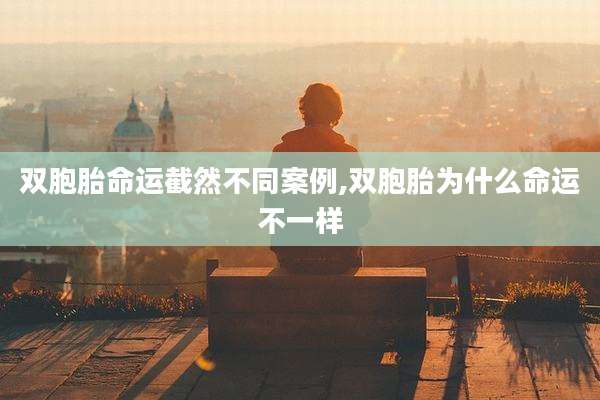双胞胎命运截然不同案例,双胞胎为什么命运不一样