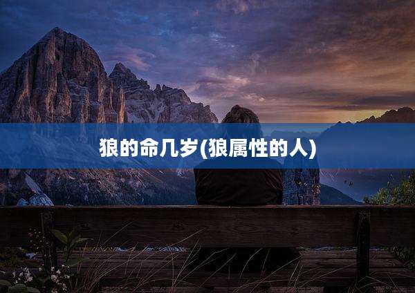 狼的命几岁(狼属性的人)