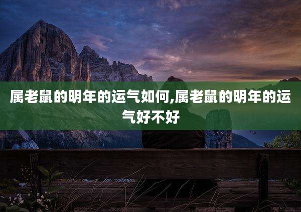 属老鼠的明年的运气如何,属老鼠的明年的运气好不好