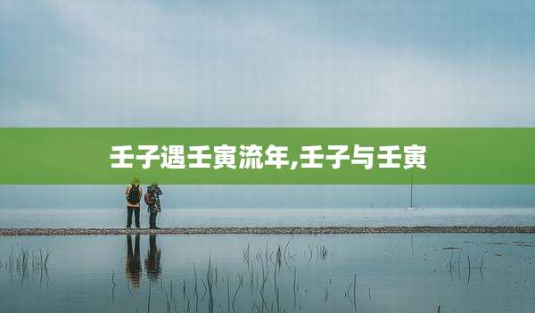 壬子遇壬寅流年,壬子与壬寅