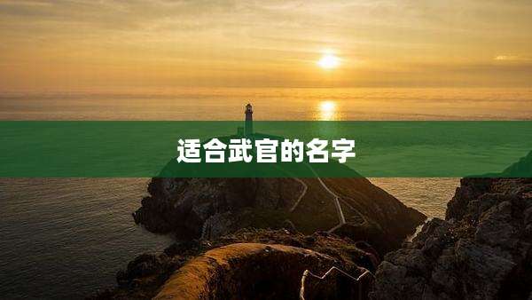 适合武官的名字