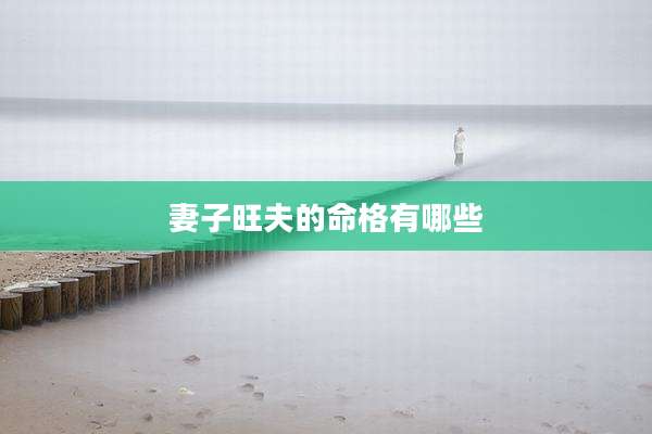 妻子旺夫的命格有哪些