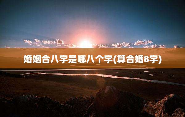 婚姻合八字是哪八个字(算合婚8字)