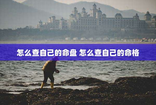 怎么查自己的命盘 怎么查自己的命格