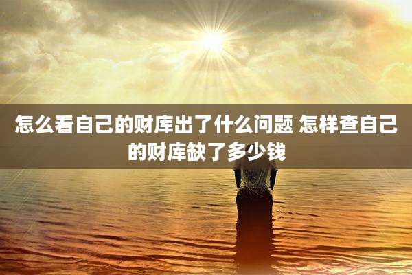 怎么看自己的财库出了什么问题 怎样查自己的财库缺了多少钱