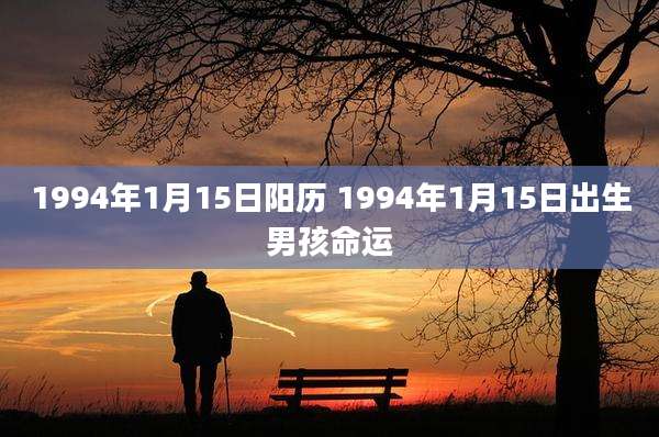 1994年1月15日阳历 1994年1月15日出生男孩命运