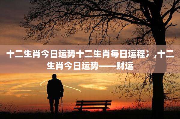 十二生肖今日运势十二生肖每日运程冫,十二生肖今日运势――财运