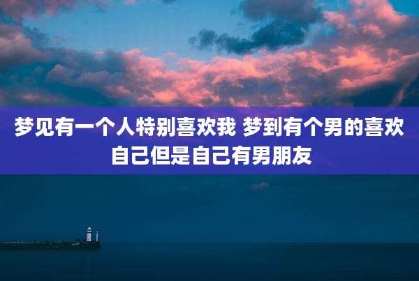 梦见有一个人特别喜欢我 梦到有个男的喜欢自己但是自己有男朋友