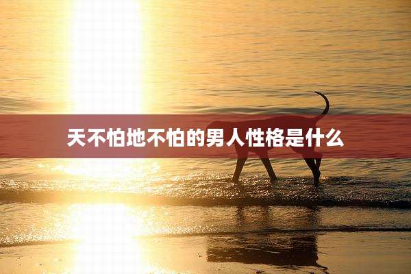 天不怕地不怕的男人性格是什么