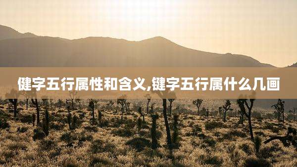 健字五行属性和含义,键字五行属什么几画