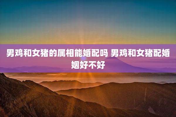 男鸡和女猪的属相能婚配吗 男鸡和女猪配婚姻好不好