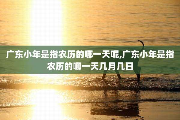 广东小年是指农历的哪一天呢,广东小年是指农历的哪一天几月几日