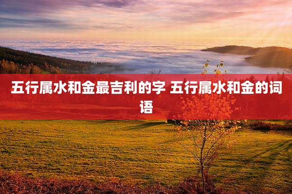 五行属水和金最吉利的字 五行属水和金的词语