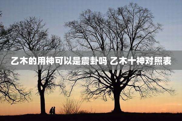 乙木的用神可以是震卦吗 乙木十神对照表