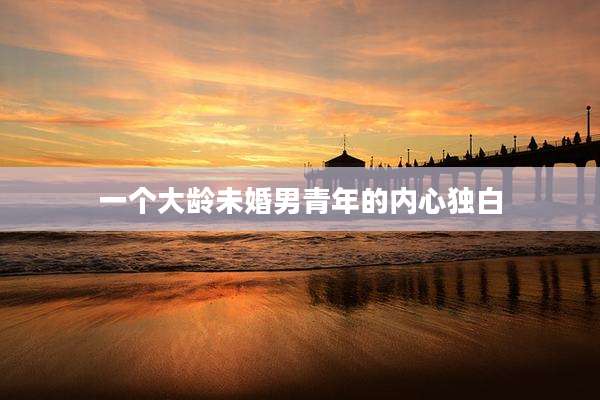 一个大龄未婚男青年的内心独白