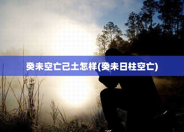 癸未空亡己土怎样(癸未日柱空亡)