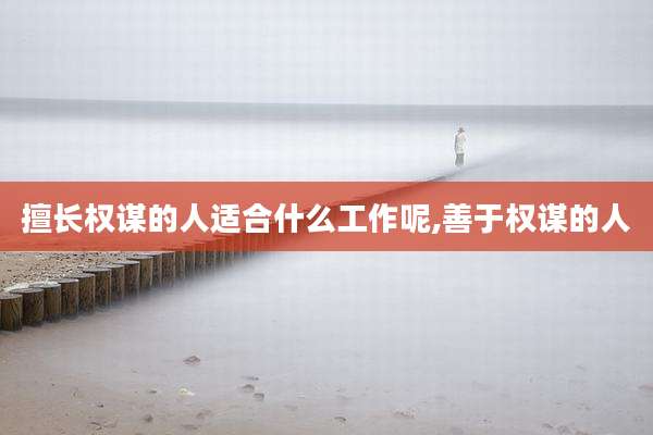 擅长权谋的人适合什么工作呢,善于权谋的人
