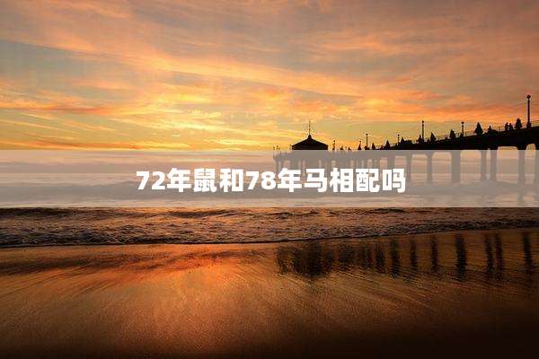 72年鼠和78年马相配吗