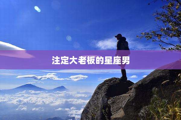注定大老板的星座男