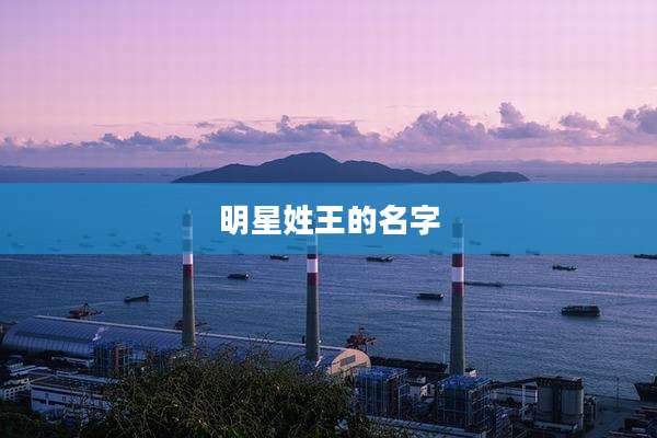 明星姓王的名字