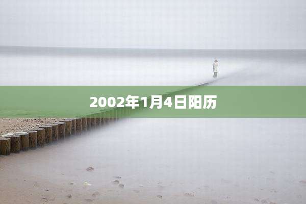 2002年1月4日阳历