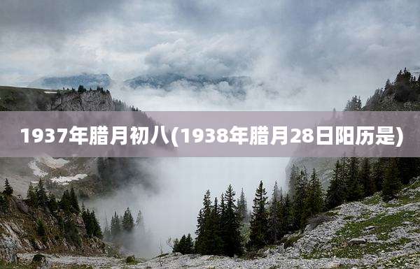 1937年腊月初八(1938年腊月28日阳历是)