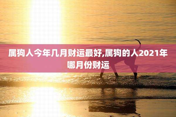 属狗人今年几月财运最好,属狗的人2021年哪月份财运