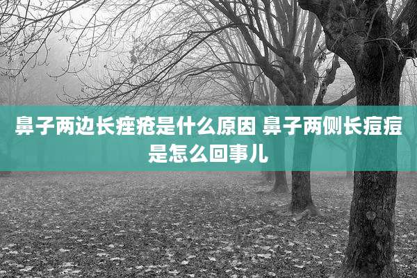鼻子两边长痤疮是什么原因 鼻子两侧长痘痘是怎么回事儿