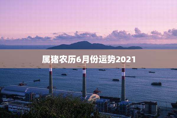 属猪农历6月份运势2021
