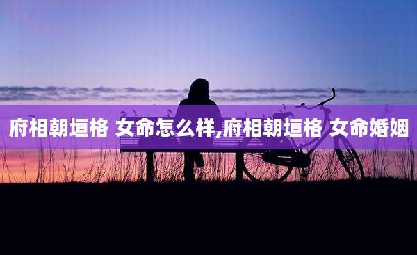 府相朝垣格 女命怎么样,府相朝垣格 女命婚姻