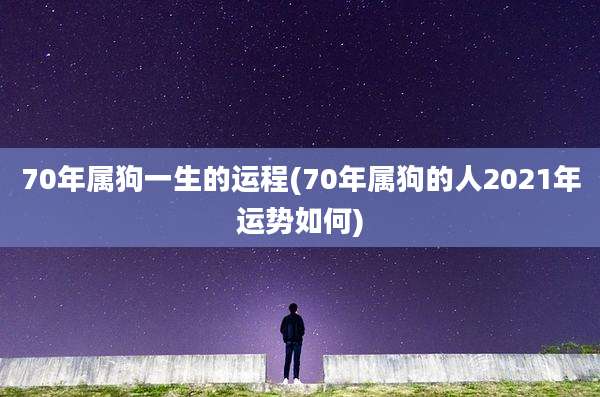 70年属狗一生的运程(70年属狗的人2021年运势如何)